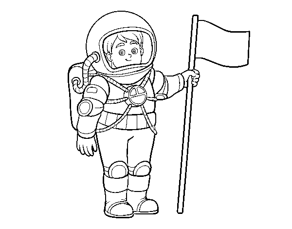 Dibuix de Un astronauta per Pintar on-line