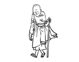 Dibujo de Un monjo budista