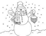 Dibujo de Un ninot de neu nadalenc