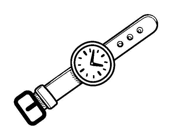 Dibuix de Un rellotge de canell per Pintar on-line