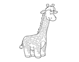 Dibuix de Una girafa africana per pintar