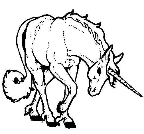 Dibuix de Unicorn brau  per Pintar on-line