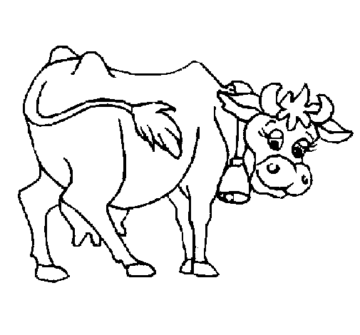 Dibuix de Vaca 2 per Pintar on-line