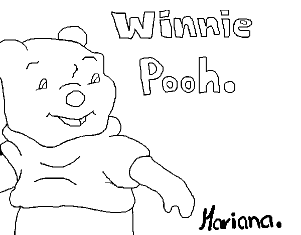 Dibuix de Winnie Pooh per Pintar on-line